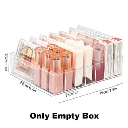 Clear Plastic 7 - Section Makeup and Lipstick Organizer (1 Pack)