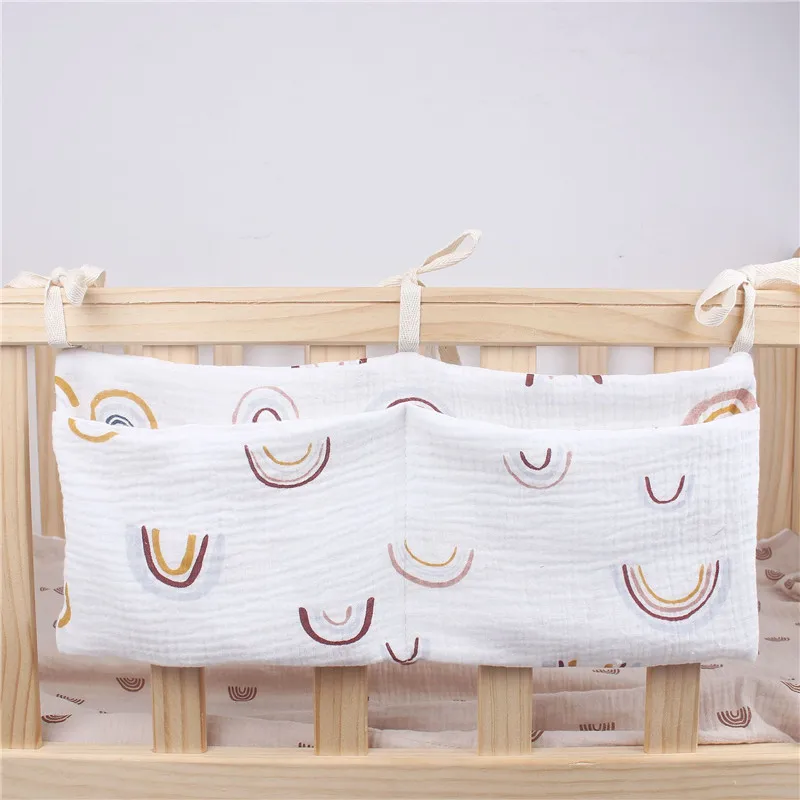 New Portable Baby Crib Storage Bag Multifunctional Newborn Bed Headboard Organizer For Kids Baby Bedding Diaper Bag