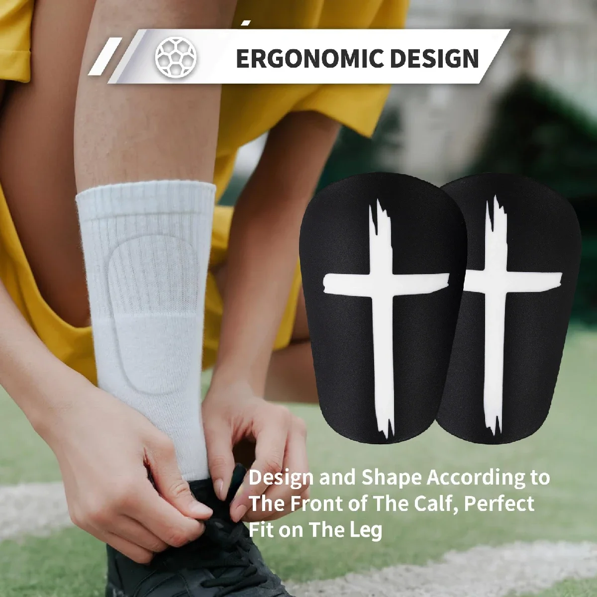 1Pair Mini Soccer Shin Guards, Extra Small Football Shin Pads Miniature Guards Protective Guards Equipment for Adults