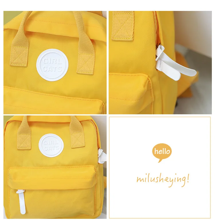 Mini mochila retro para crianças, bolsa de