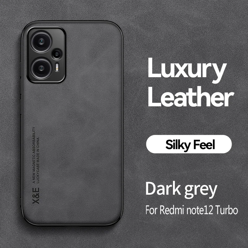 Leather Magnetic Car Holder Phone Case – Soft Silicone Back Cover