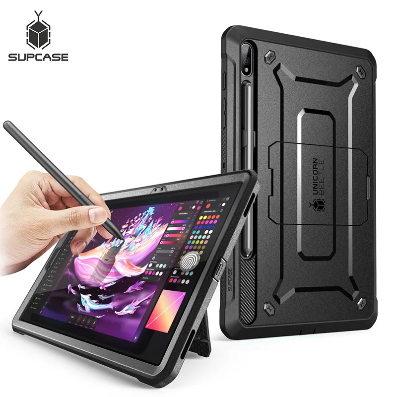 Supcase Capa Robusta com Protetor de Tela Embutido Capa para Samsung Galaxy Tab s7 Plus Samsung s8 Plus 12.4 2023 2023