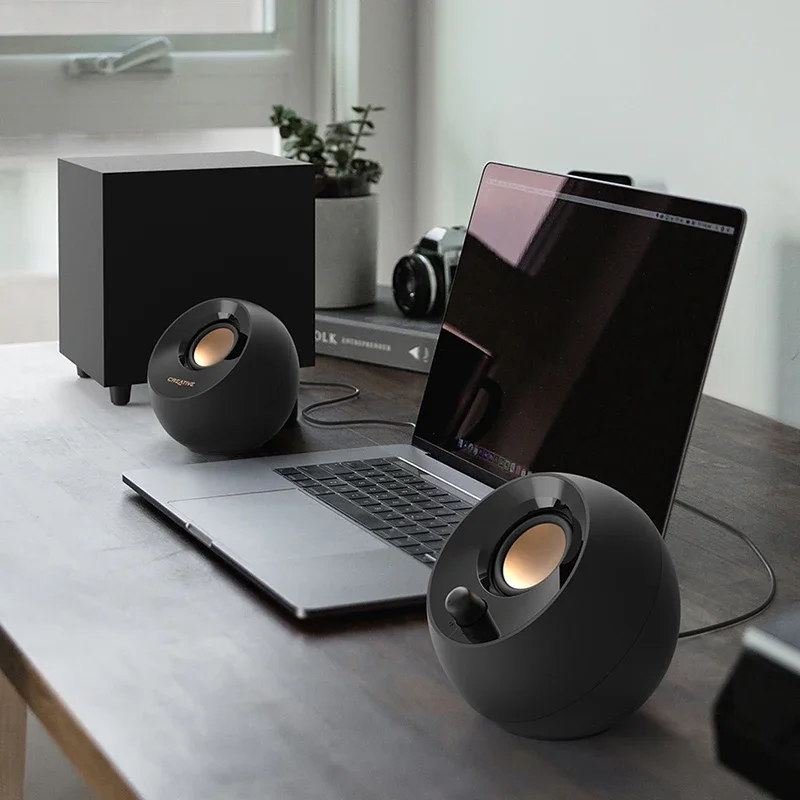 Creative Pebble Plus 2.0 2.1 V3 Speaker Wired Notebook Pc Gamer Accessorise Game Desktop 3d Surround Subwoofer Usb Mini Speaker 4