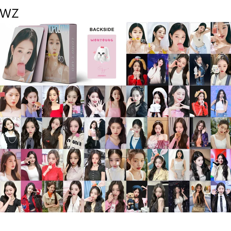 Kpop 55pcs/set IVE JAN WONYOUNG LOMO Card Photo Card Album Card Girl Group Eleven Fan Collection Gift Printing Photo Postcard