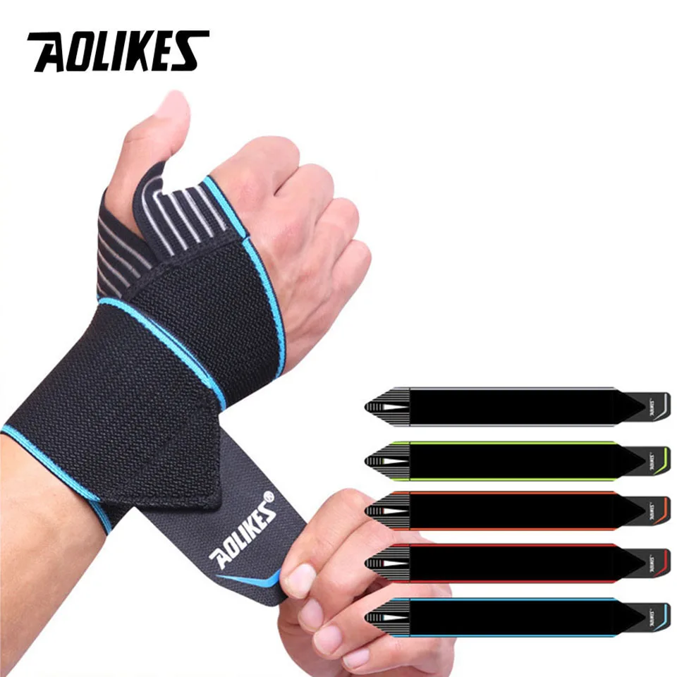 AOLIKES 1 Pair Wrist Brace with Thumb Support Wrist Compression Straps for  Workouts, Gymnastics, Weightlifting, Men, Women - AliExpress