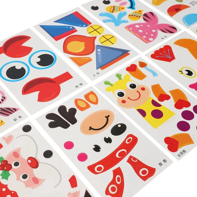 2X 12Pcs Children 3D Diy Handmade Paper Cups Sticker Material Kit Whole Set Kids Kindergarten School Educational Toys 6