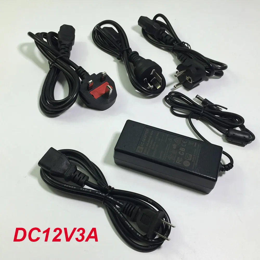 Power Supply Adapter Ac/dc 12v 3a For Security Mp Ptz Ip Camera Hd 30x