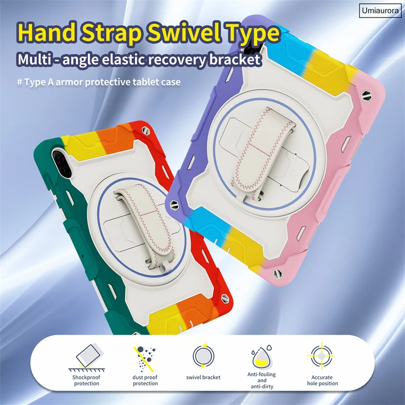 Shockproof Silicone PC Tablet Case Stand - Rugged