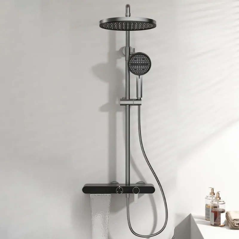 ระบบฝักบัวอาบน้ำในห้องน้ำ ปรับได้หลายโหมด แรงดันสูง หัวฝักบัวแบบเรียบง่าย อุปกรณ์เสริมในห้องน้ำ 1