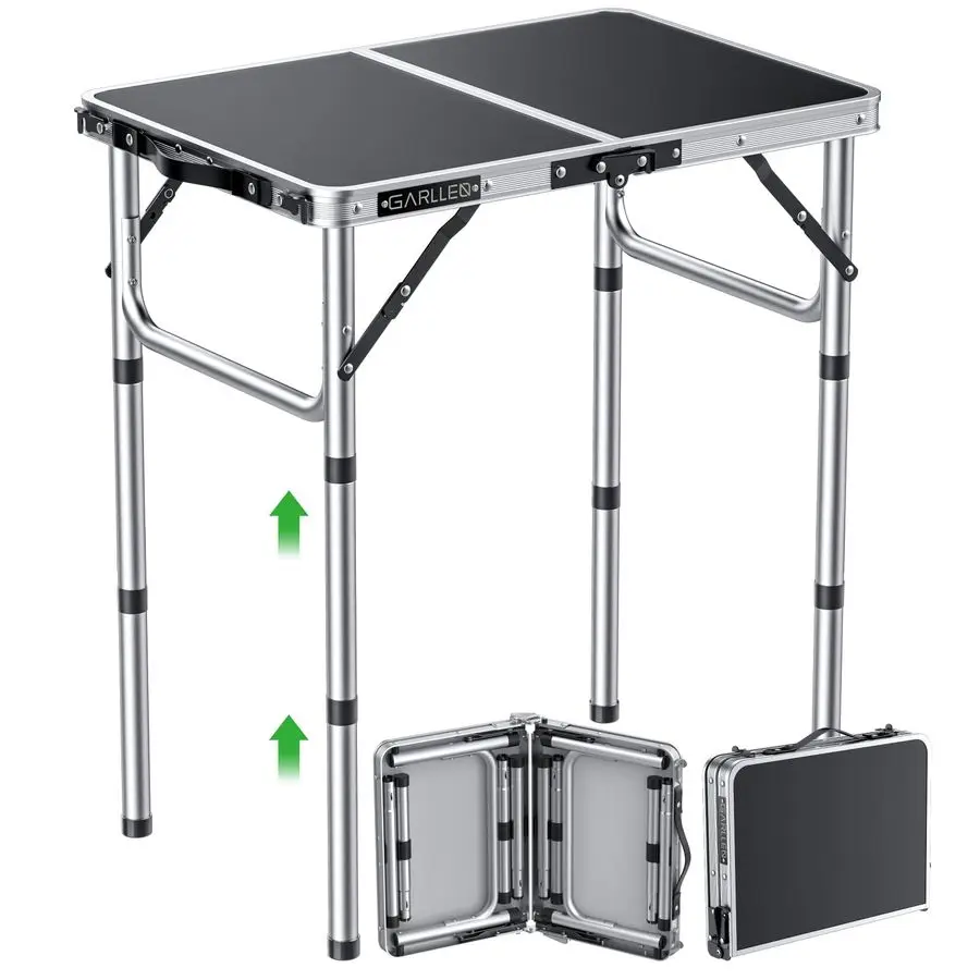 2ft Adjustable Folding Aluminum Camping Table 1