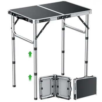 2ft Adjustable Folding Aluminum Camping Table 1