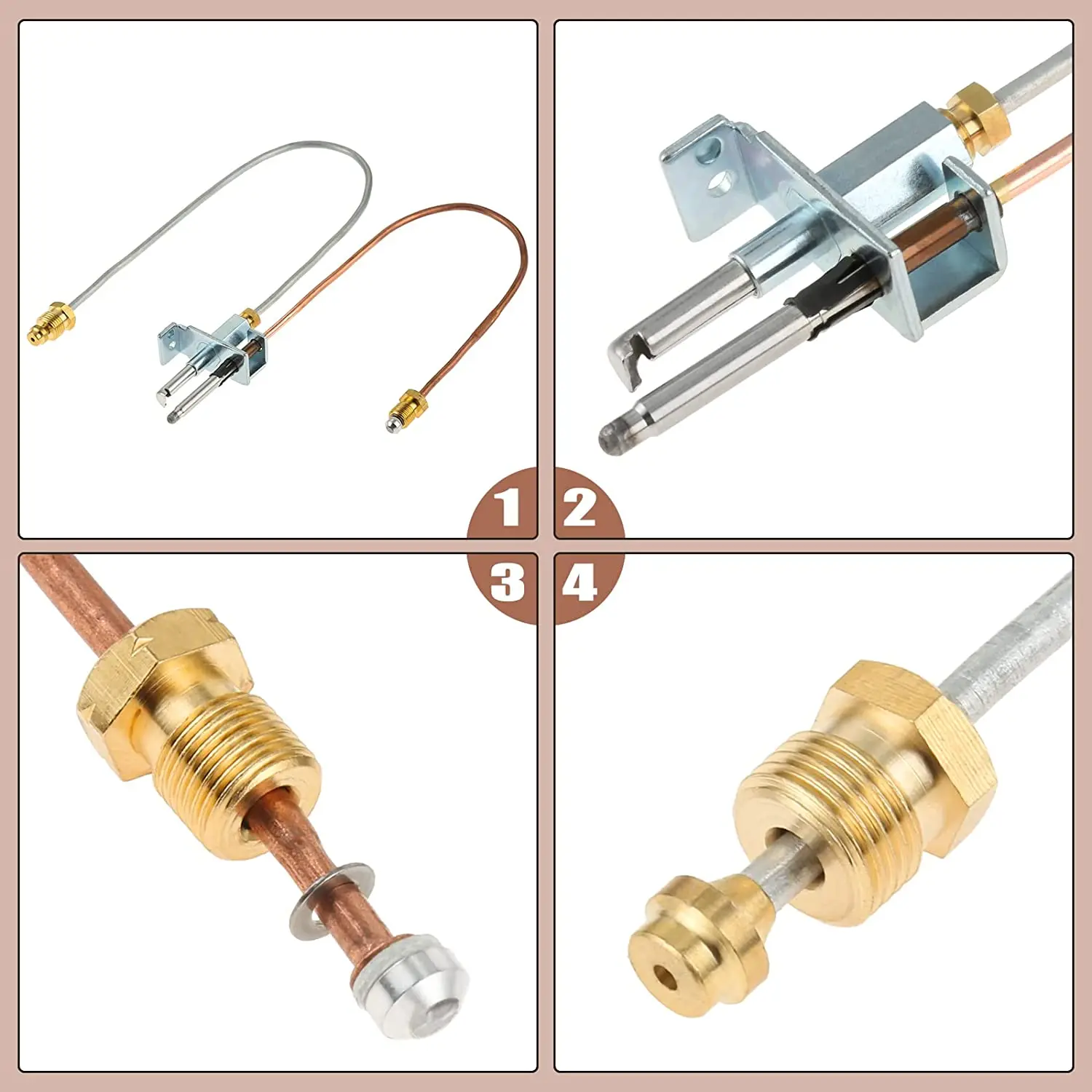 1set 91603 Jade Pilot Assembly with Tube Valve Thermocouple RV Replacement 96110 fit for Atwood Water Heater 961110 2004 jayco 5