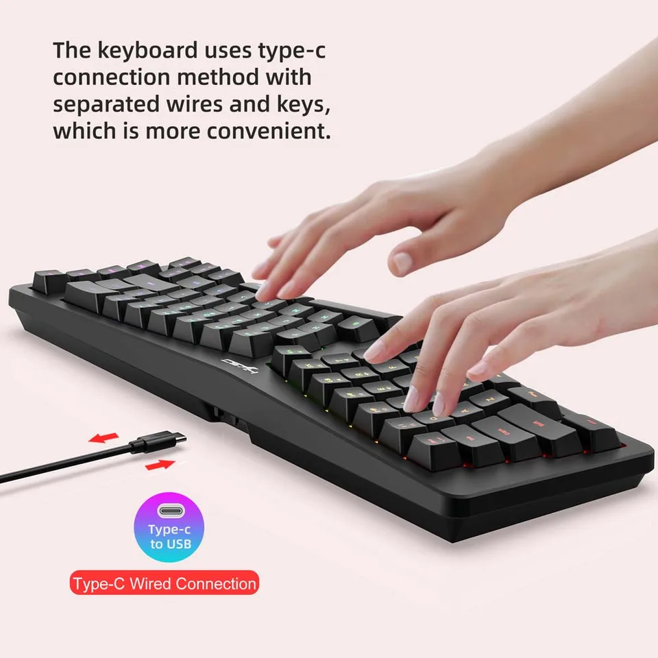 69 Keys Gaming Keyboard Creative Wave Shape Ergonimic Keyboard