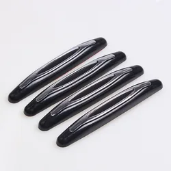 Car Door Scratch Protector Guard Strip Set - Rubber Bumper Stickers for Auto Door Edge Protection and Decoration (4 Pieces) (Black)