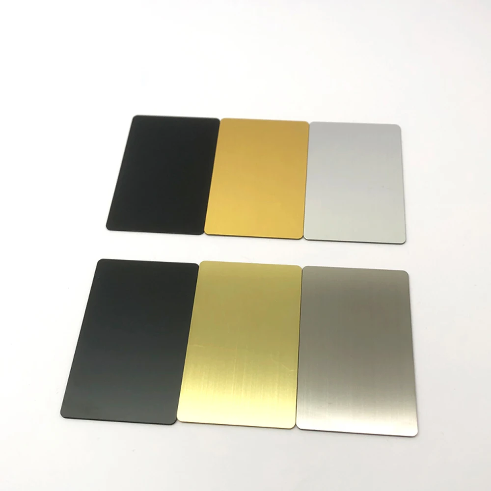 블랭크 메탈 및 PVC 하이브리드 숨겨진 NFC 액세스 제어, 비접촉식 소셜 인식 레이저 명함, 13.56MHZ 칩, 5 개
