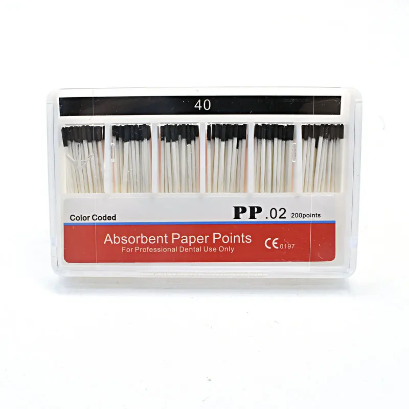 Dental Paper Points 0.02 taper Absorbent  dental Materials Strong Absorption Pure Cotton Fiber paper images - 6