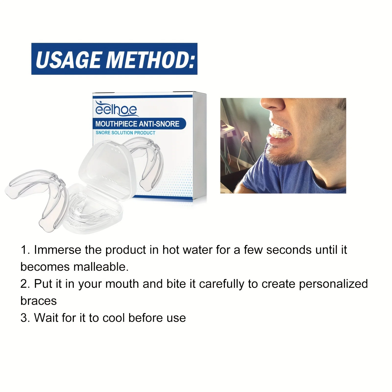 1pc Anti-Snoring Braces, Anti-Snoring Anti-Molar Breathing Smoothing Mouth Guard, Anti-Snoring Braces, Protective Teeth Braces 5