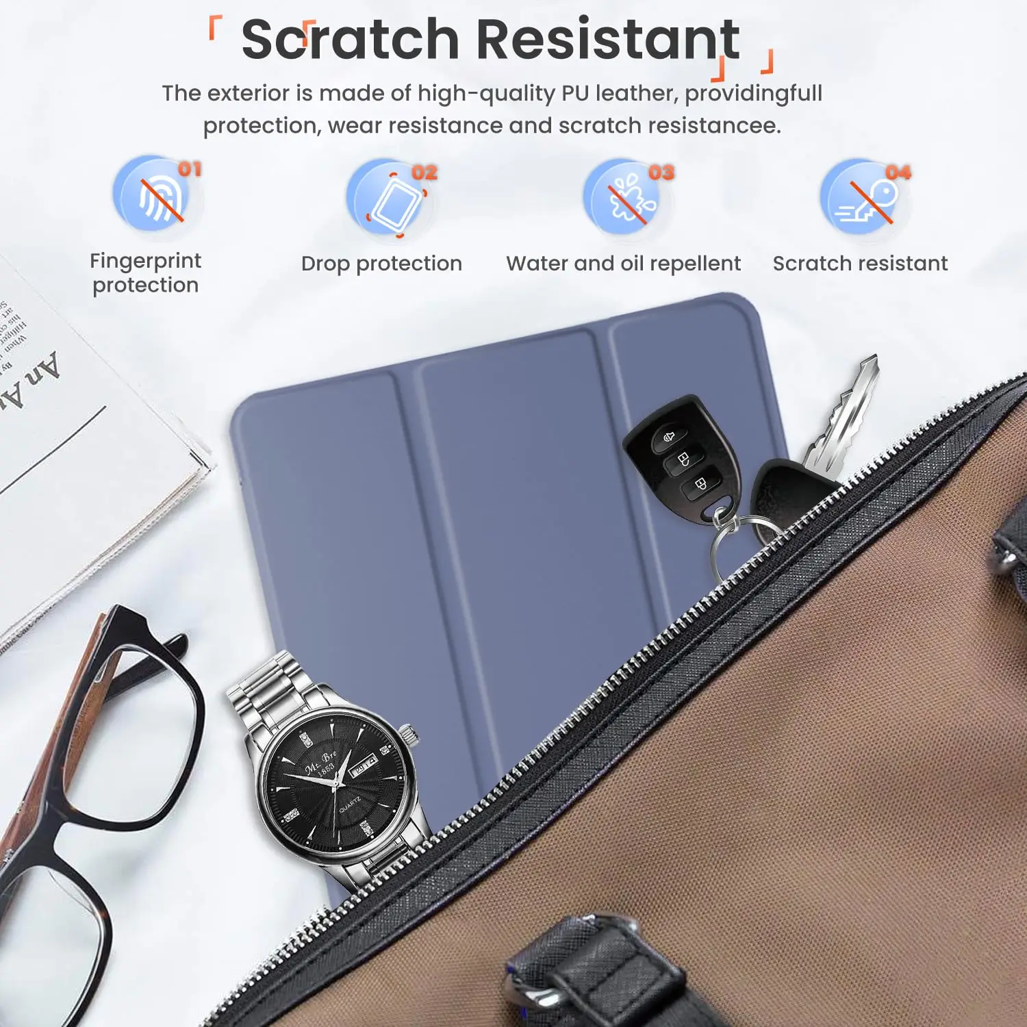 Lightweight Protective Silicone Tablet Case with Stand and Auto Sleep/Wake Function