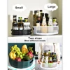 Kitchen Spice Turntable Seasoning Condiments Rotating Serving Tray Bathroom Storage Basket Shelf Organizer Black Large 5