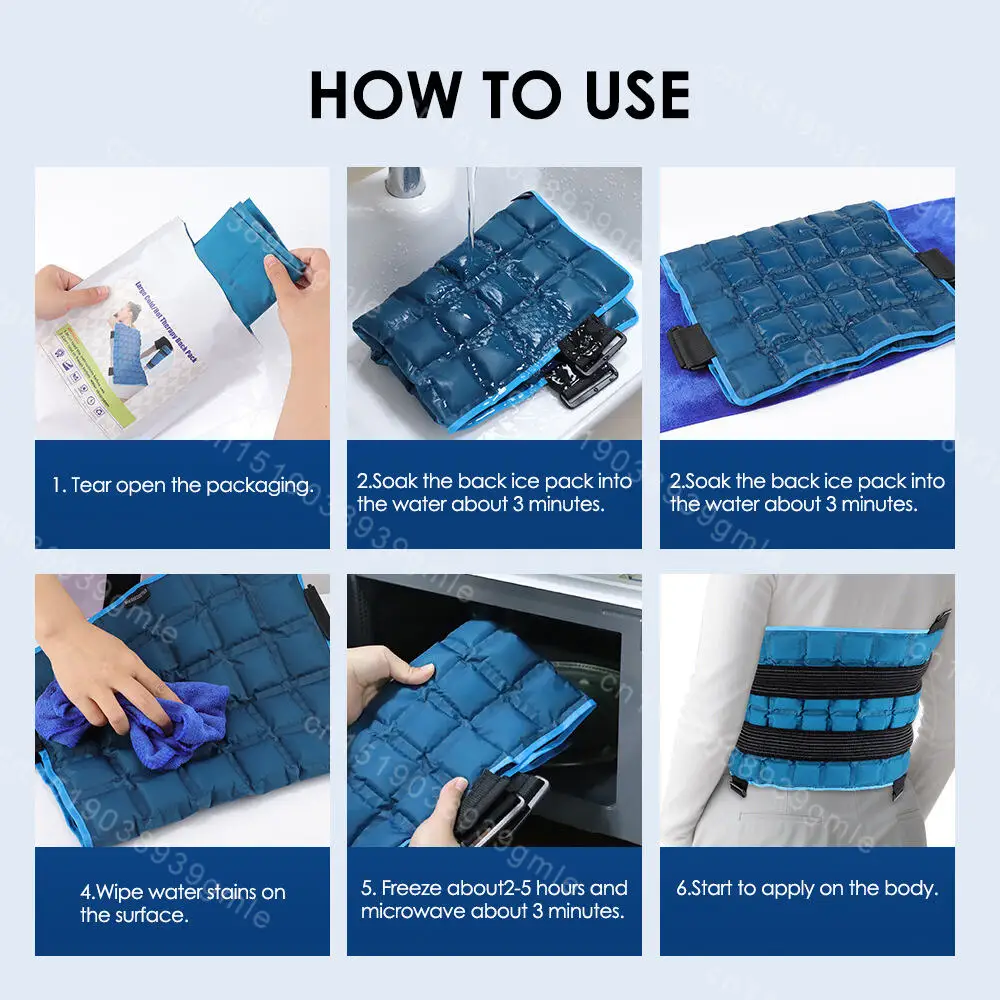 Reusable Big Ice Pack Cold Hot Compress Self-Absorbing Water Back Pad for Shoulder Knee Joint Muscle Post-Operative Nursing Care