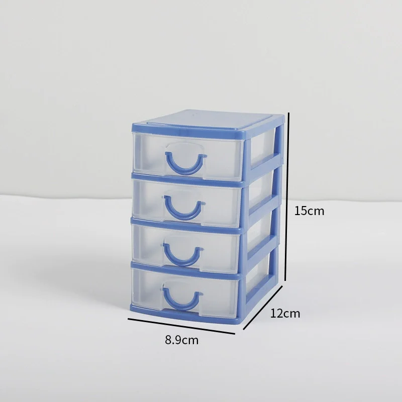 4단 서랍형 보석함, 라인스톤 칸막이와 귀걸이 수납 공간 포함