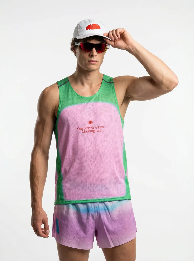 Men's Lightweight Quick-Dry Moisture-Wicking Breathable Mesh Athletic Vest for Running & Gym