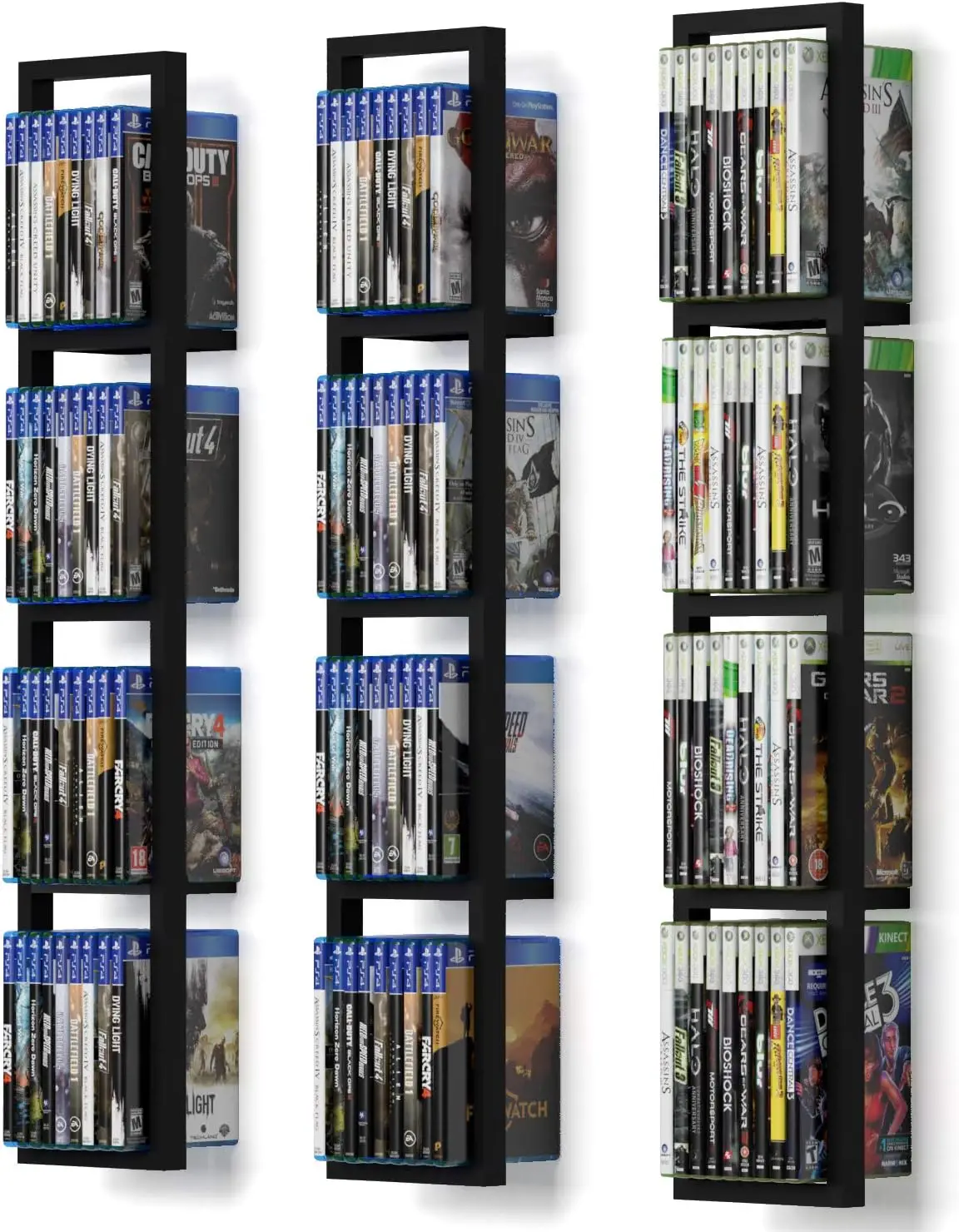 

Floating Shelves for , 34 Inch Video Games CD DVD Storage Shelves, Cube Storage Organizer Shelf Set of 3