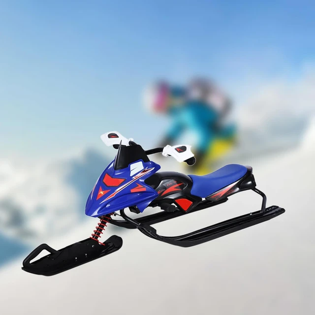 Schlitten, mit Lenkrad und Griff und Twin Bremsen Ski Auto Schlitten für  Winter Sport Kinder Erwachsene - AliExpress