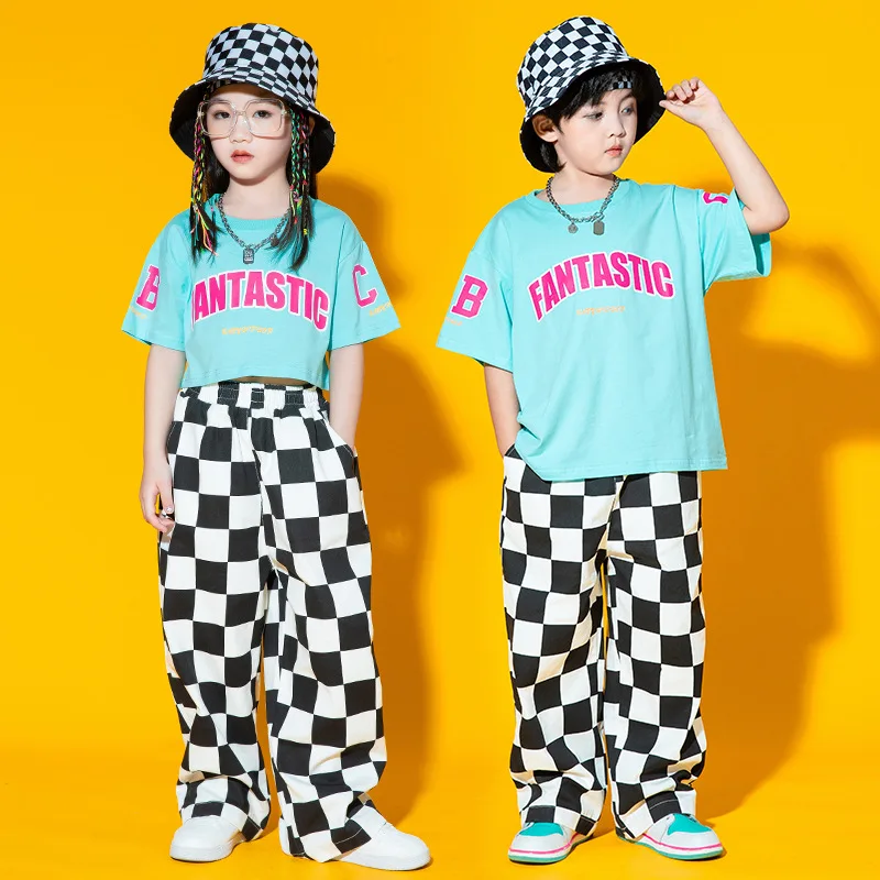 Children Hip Hop Costumes Girls Boys Hiphop Party Stage outfits Jazz Competition Ballroom Dance Clothes Dancewear Perform