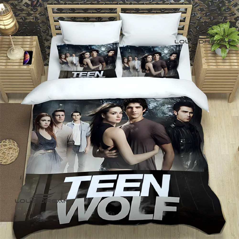 Teen Wolf Printed Bedding Sets exquisite bed supplies set duvet cover bed comforter set bedding set luxury birthday gift 6