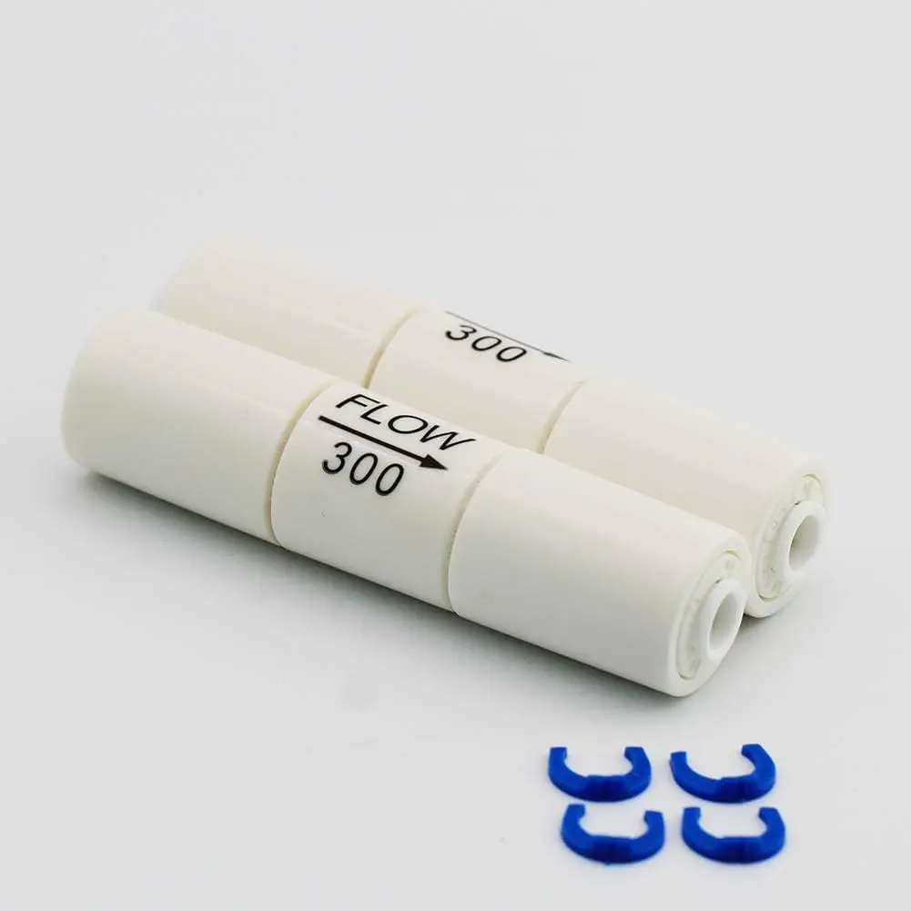 RO Reverse Osmosis Restrictor 50GPD Flow Restrictor 300CC 1/4" Quick Connect Pack of 2