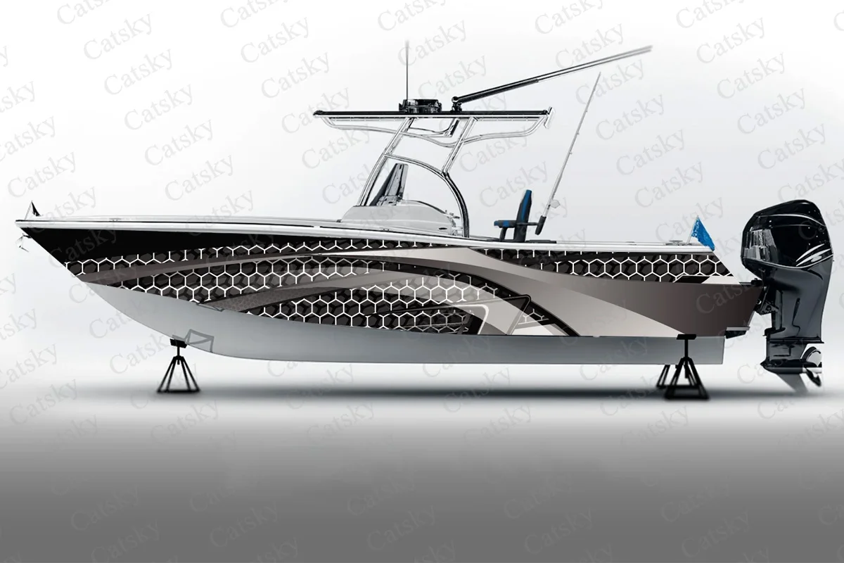 

Flame vector abstract graphic Boat Sticker Packaging Fish Boat Waterproof Custom Marine Boat Sticker boat wrap vinyl camouflage