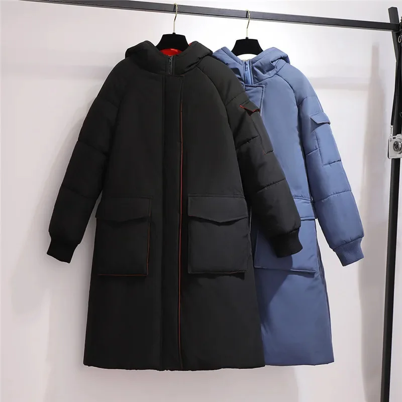 

5XL 6XL Plus Size Loose Oversize Winter Coat Women Hoode Down Cotton Jackets Thicken Long Parka Femme Warm Overcoat C6726