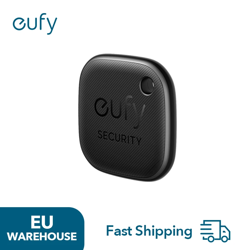 (EU stock)eufy Security SmartTrack Link (Schwarz, 1-Pack) Schlüsselfinder, Kompatibel mit Apple Find My (iOS), Schlüsselfinder
