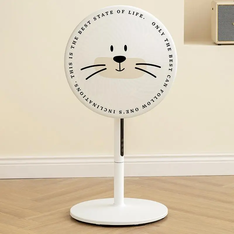 Fan Dust Cover Cute Cat Design Standing Floor Fan Protector Cover Safety Protection Round Electric Guard Dust
