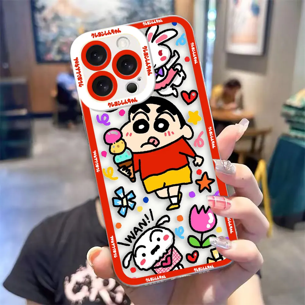 Transparent Cartoon Crayon-Shin Chan Phone Cover