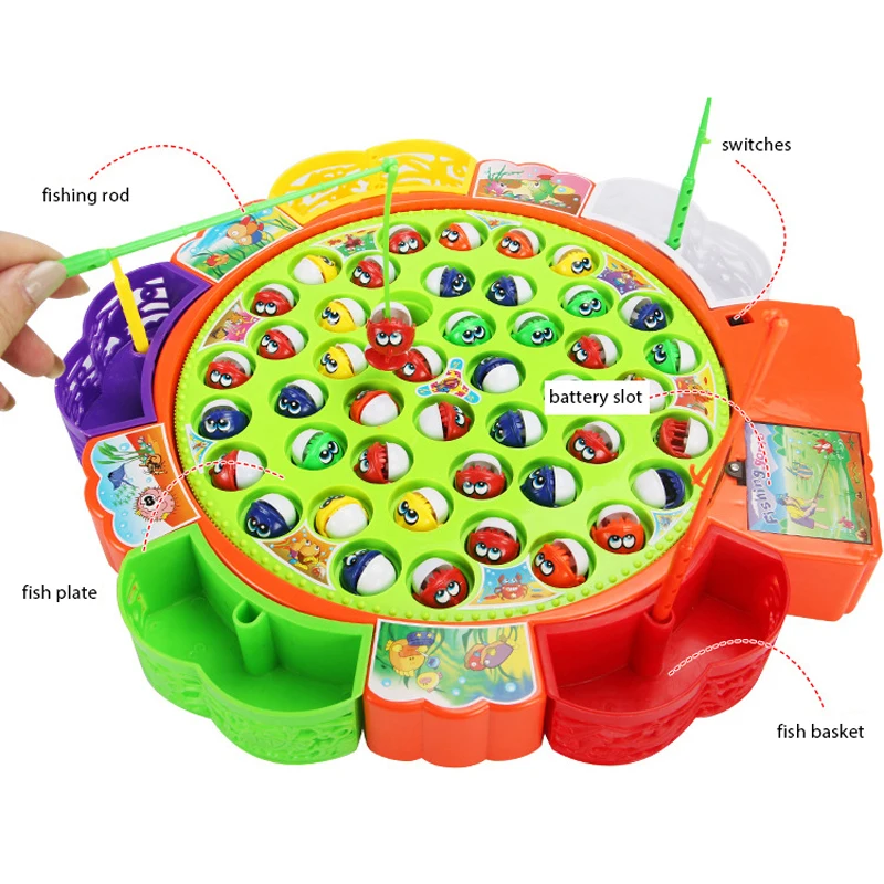 Magnetic Electric Fishing Game with Music Children Water Baby Toys Gif –  Toyster