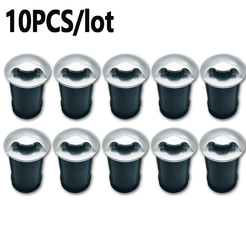 LED Underground Light 10PCS Waterproof 1W 3W 5W LED Garden Buried AC85-265V Outdoor Recessed Deck Light Underground Lamp Sidewalk Lighting DC12V