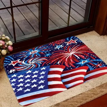 Patriotic Fireworks Outdoor Door Mat 1
