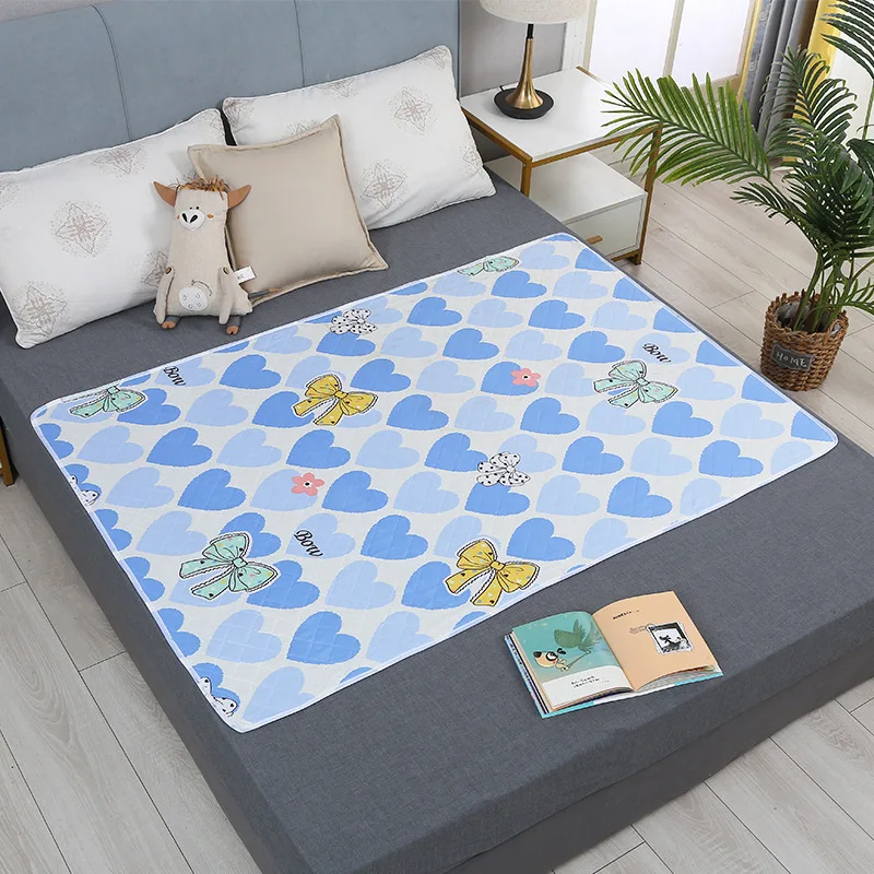 Waterproof Washable Mattress Urine Mat Cartoon Baby Toddlers Bed Protector Diaper Nappy Adult Elder Incontinence Bed Pad Sheet 5
