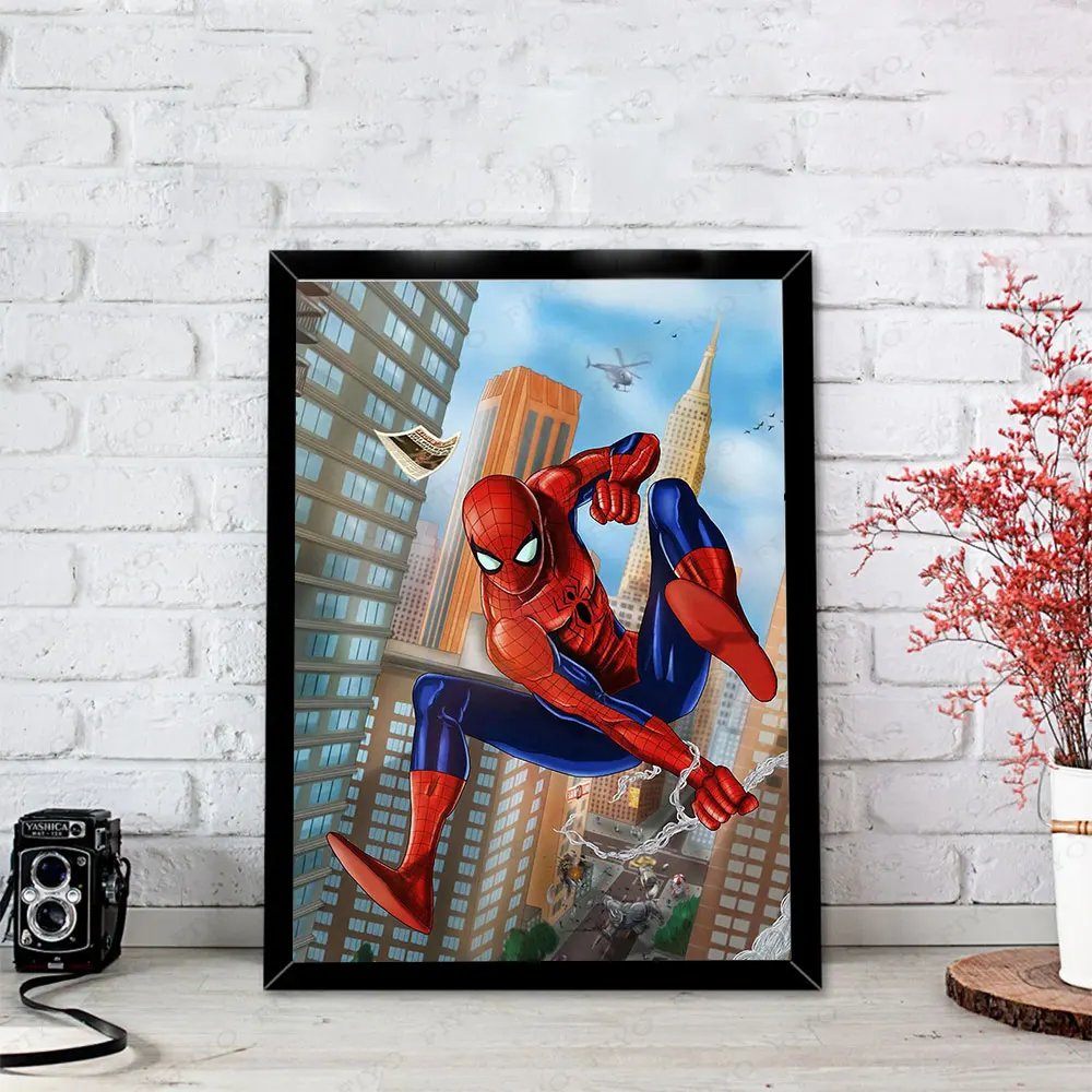 5D DIY Diamond Painting Marvel Spiderman Cartoon Avengers Full Square/Round  Embroidery Mosaic Kit Handmade Art Gift Home Decor