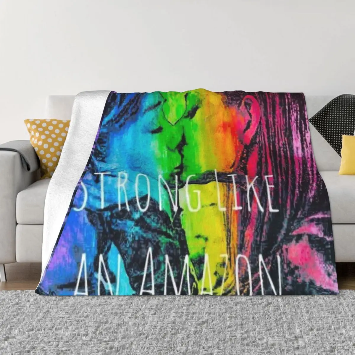

Strong Like an Amazon Throw Blanket Summer fluffy Blankets