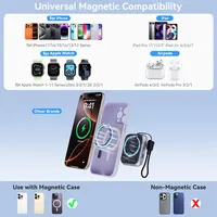 Batterie externe magnétique sans fil 3-en-1 OnePlus 5000 mAh, charge rapide 22,5 W pour Apple Watch, écouteurs, iPhone 17/16/15/14/13/12 3