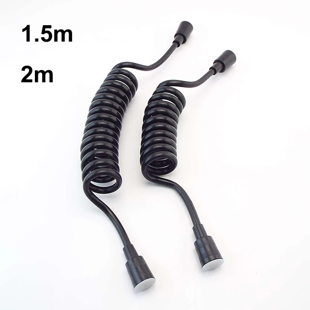 Tuyau de douche Flexible en PVC antidéflagrant, noir mat, tuyau de douche  de 1.5m, raccords de salle de bains maison - AliExpress