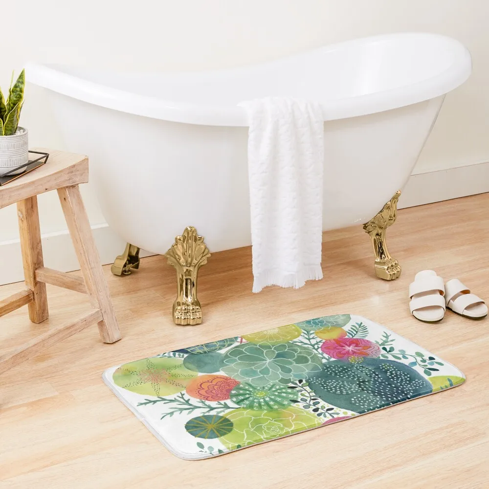 

Succulent Circles Bath Mat Hallways DoorFor The Door DoorFor Entrance Door Anti Slip Bath Stickers Bathroom Items Mat