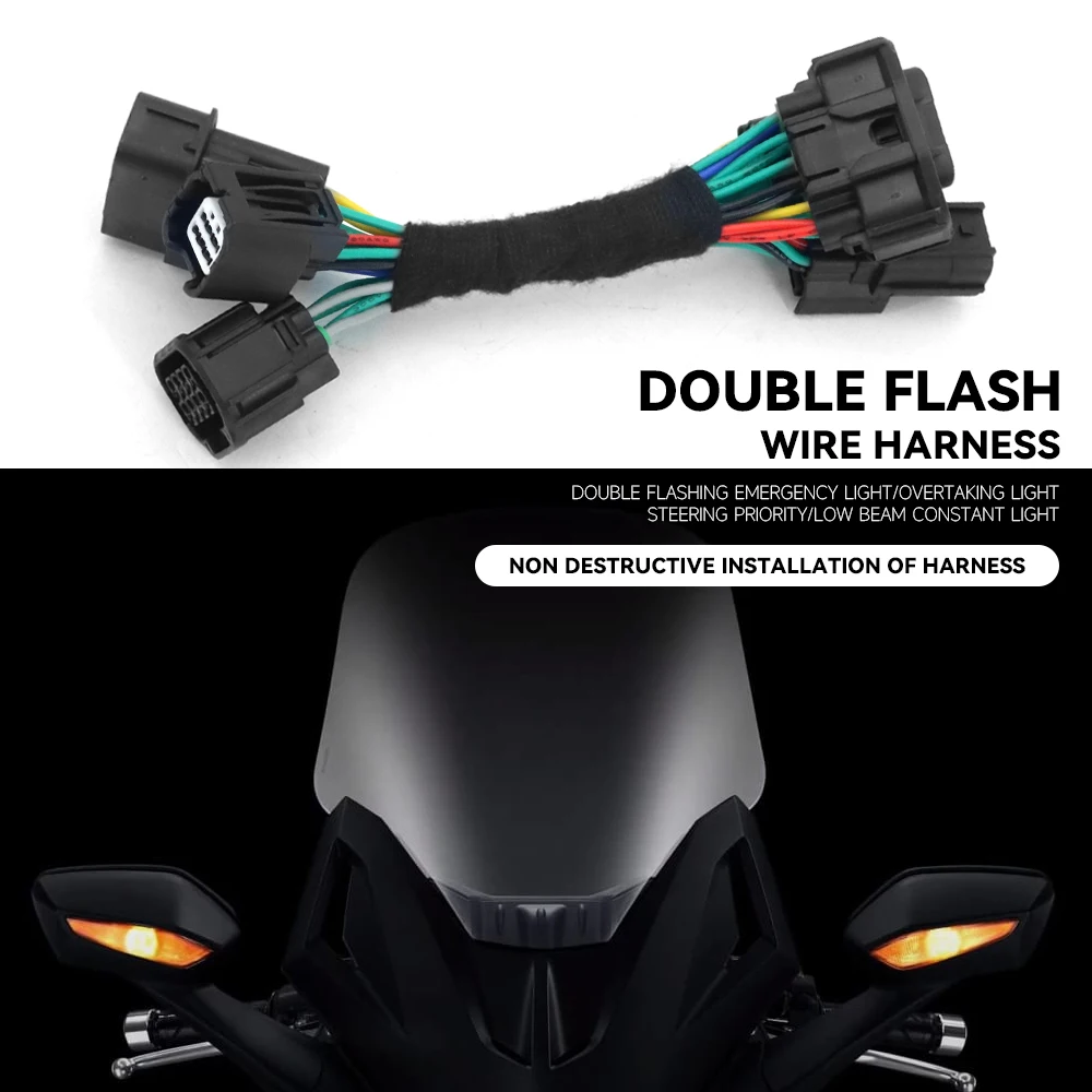 

NEW Motorcycle Double Flash Overtaking Light Switch Special Hazard Warning Light Lossless Wire Harness For Honda NSS 350 NSS350