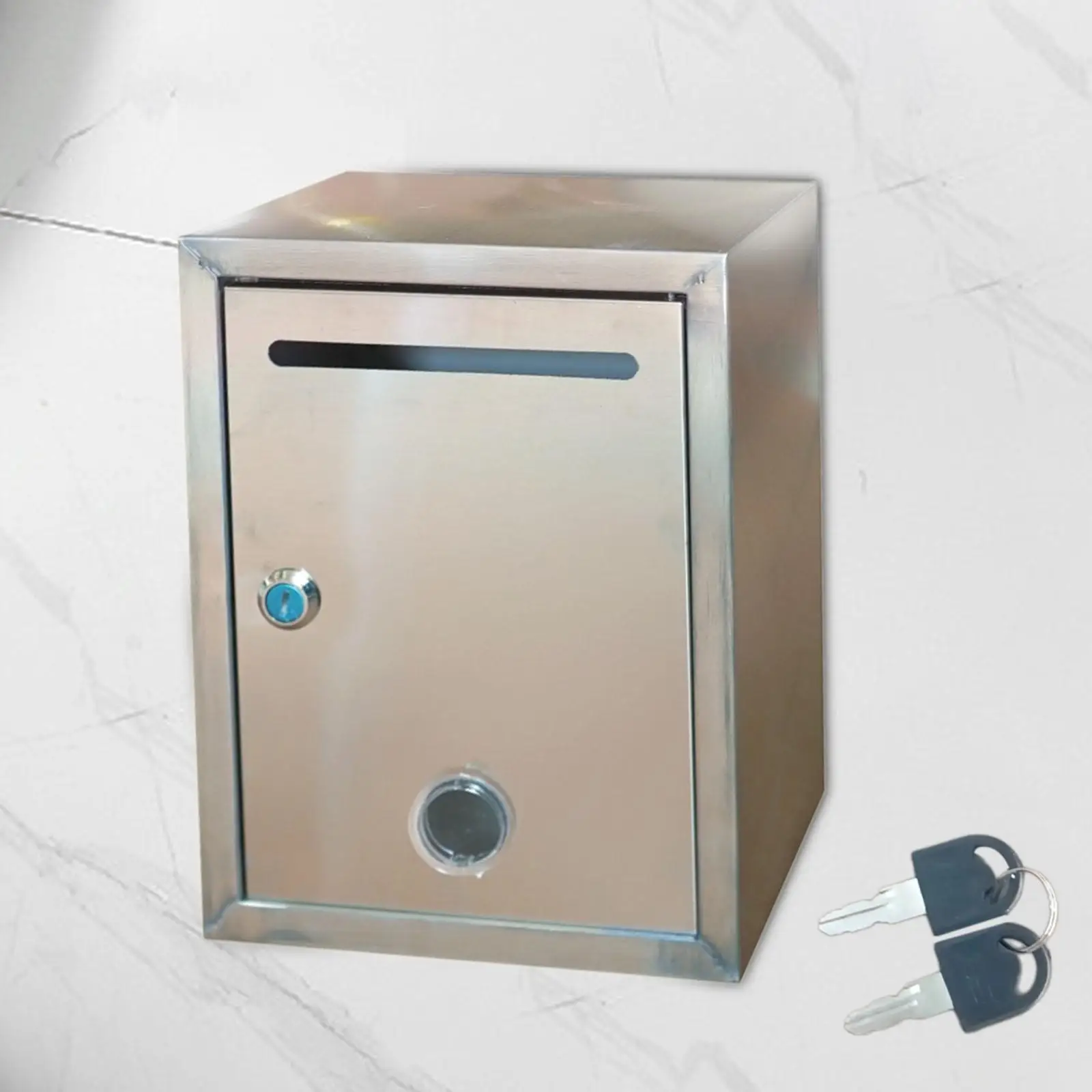 Suggestion Box with Lock Metal Ballot Box for Suggestions Voting Fundraising