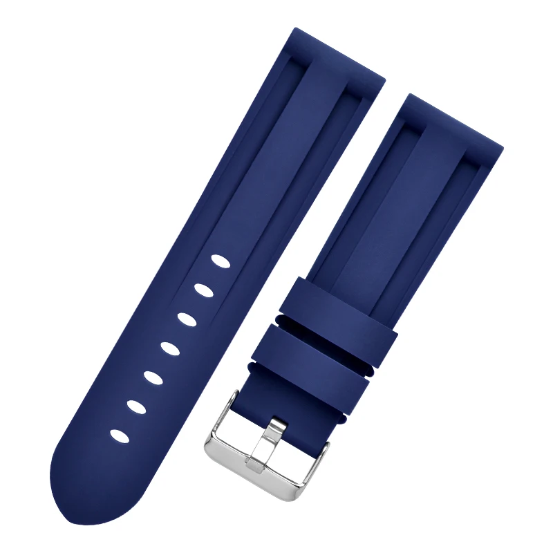 Waterproof Silicone Sport Watch Strap - Universal Rubber Bracelet Belt, Multiple Sizes Available