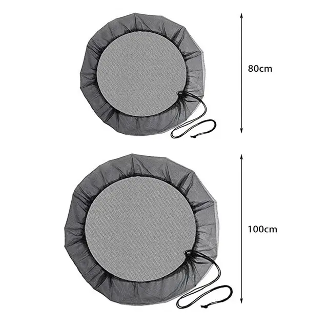Eső Vödör Burkolat Húzózsinór Tervezés 80/100 Cm Kültéri Kerti Hordóhálózat Háló Fedő Udvar Víztartály Fedőlapok Kertészeti Szerszámok - Image 6