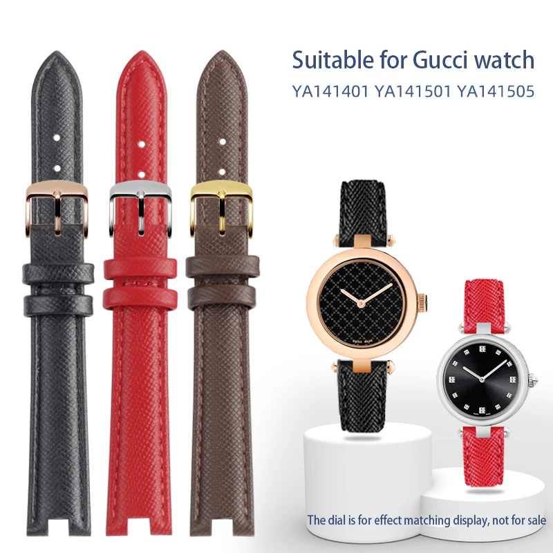 Cinturino Per Orologio In Pelle Abbinato Per Gucci Ya141401 Ya141501/05 Seria Damska Notch Bransoletka Zegarka Gc Watch Accessories12Mm14Mm
